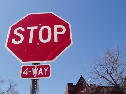 4 way Only from iStock Stop Sign stock photo