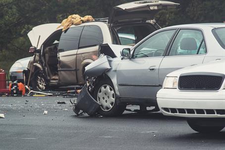 Accident Scene stock photo