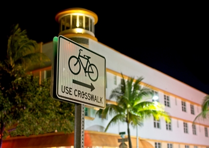 Bicycle traffic sign for safety