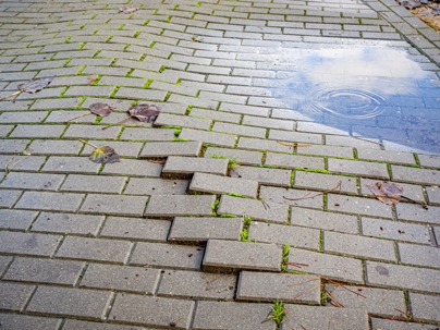Broken concrete pathway brick surface background
