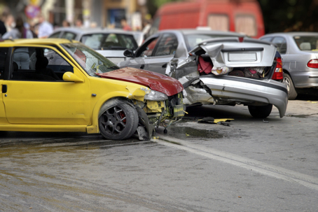 Car accident stock photo