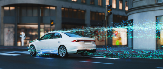 A car in the city stock photo