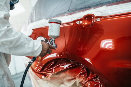 Car painting stock photo