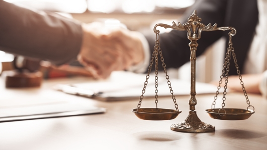 Concept of justice, law and legal system stock photo