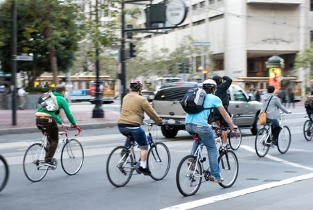 Cyclist in Traffic