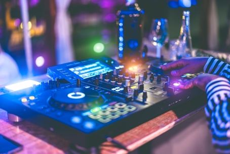 Dj mixing outdoor