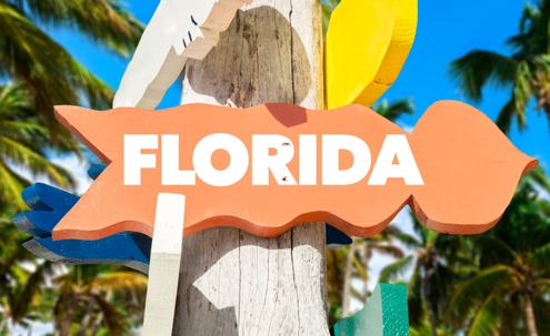 Florida sign stock photo
