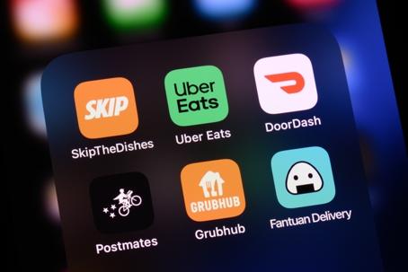 Food Delivery Apps on an iphone