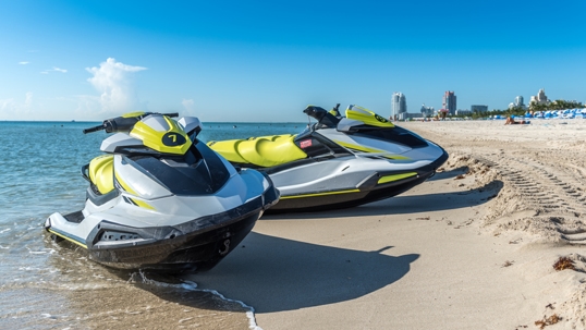 Jet ski on a beach