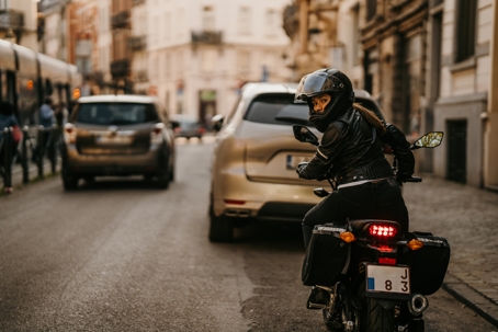 Motorcycle ride stock photo
