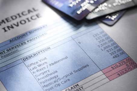 Paying Medical Bills stock photo