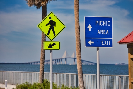 Picnic Area and Pedestrian Crossing Signs