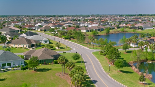 Road Into Pine Ridge, The Villages, Florida