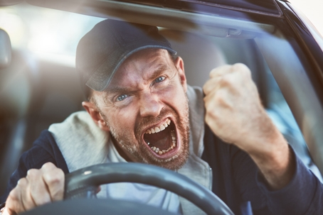 Photo of angry driver