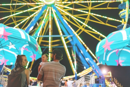 Young Millennial family enjoying their time at the Empire State Fair