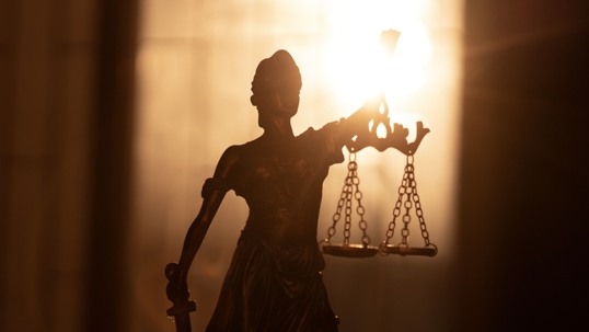 Statue of Lady Justice. Symbol of fair treatment under law stock photo