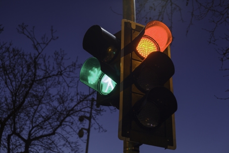 Traffic lights stock photo
