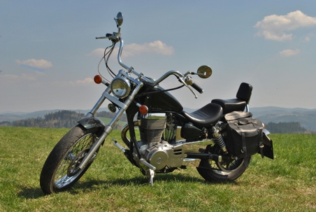 Vintage chopper motorcycle