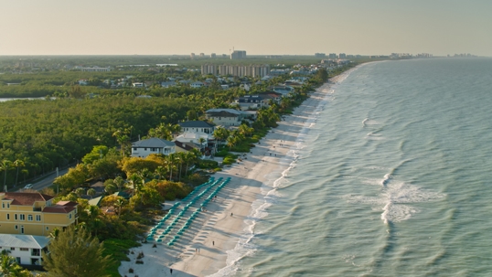Waves Lapping Beach in Bonita Springs, FL