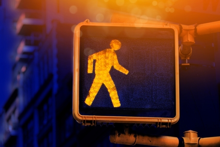 pedestrian crossing sign
