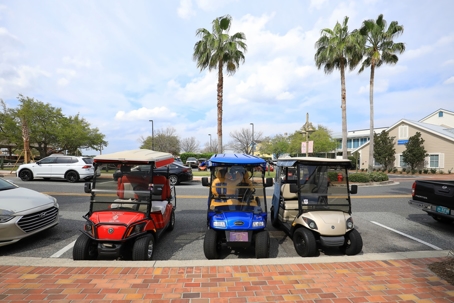Golf Carts in The Villages stock photo